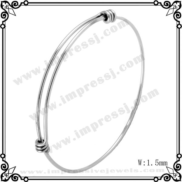 

ijb0214 1pcs/lot wholesale fashion jewelry 316l stainless steel expandable wire bangle, adjustable wire bangle bracelet bijoux, Black