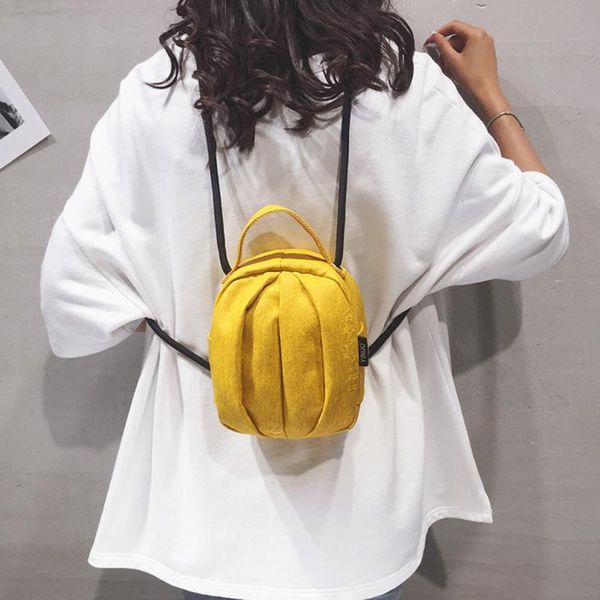 

fashion pleated beetle backpack classic texture creative design chic pu leather women casual mini school shoulder bag