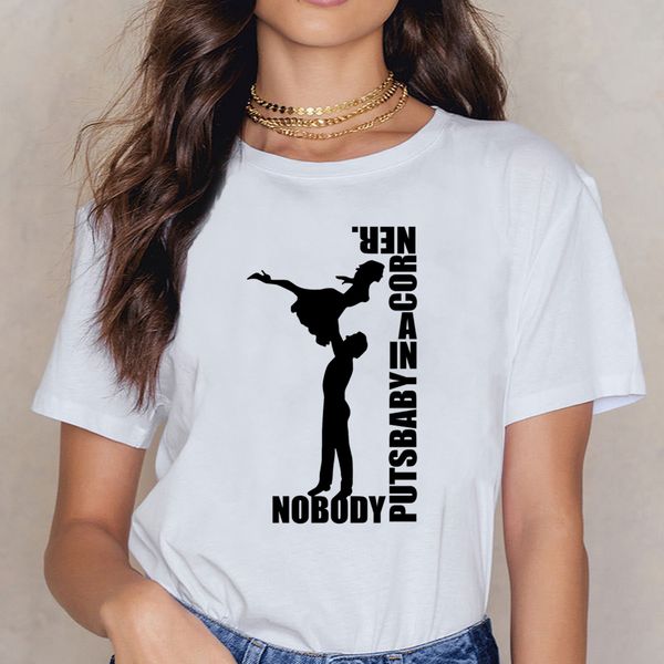 

t shirt women dirty dancing o-neck vintage print female shirt