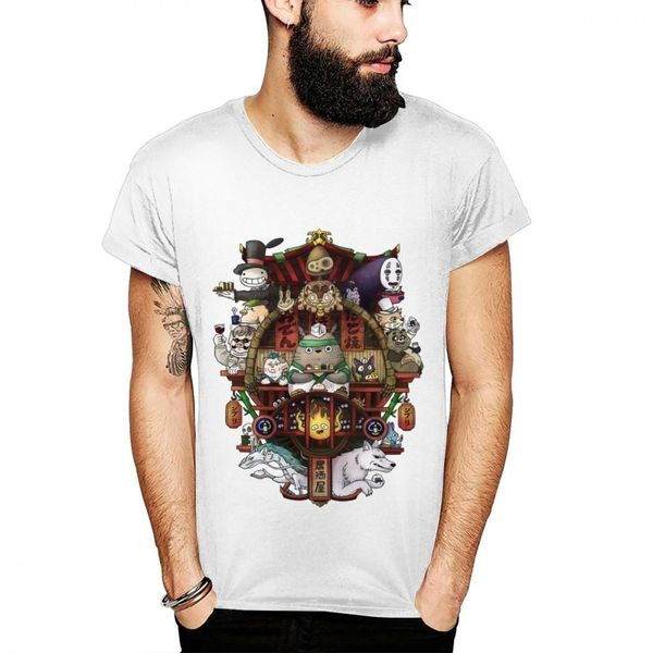 

studio ghibli anime izakaya spirited away catbus totoro calcifer pom poko t shirt unique design japan cartoon t-shirt