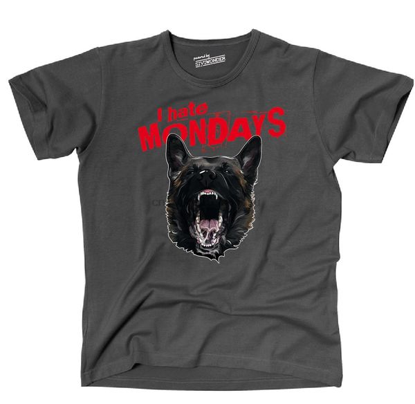 

print round neck man t-shirt malinois i hate mondays mali hund hunde wilsigns siviwonder bis 4xl print t-shirts