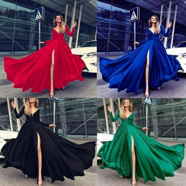 

solid color party dresses autumn women designer dresses street style women dresses fashion long sleeve v neck, White;black