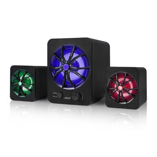 

mini portable speakers soundbox stereo subwoofer music player loundspeakers sound box with colorful led for home tv deskcomputer