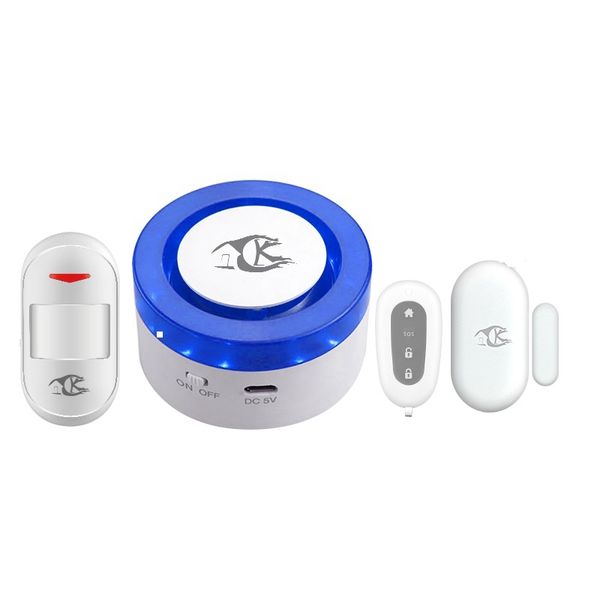 

wifi wireless siren home security wifi alarm smart siren tuya compatible with alexa/google home eu plug