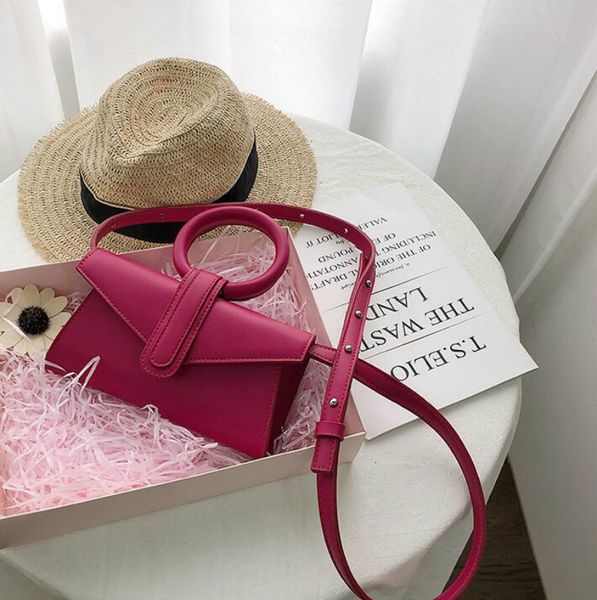 

women shoulder bags ring crossbody lady plain hansbags small candy color girl gift sister bag