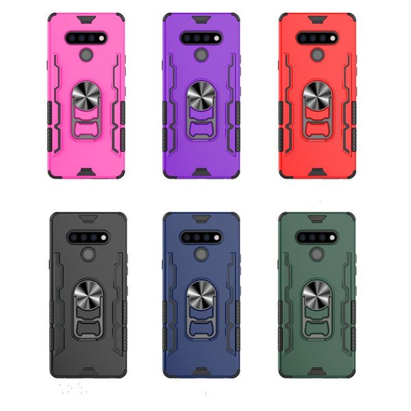 

for lg stylo 6 k51 case pc tpu metal ring shock for motorola moto g stylus phone case cover ing