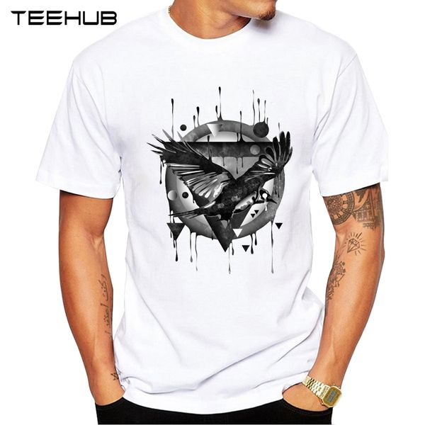 

new arrivals 2019 teehub cool men's fashion bird 3d design t-shirt short sleeve o-neck hipster tee