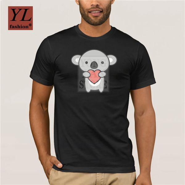 

2020 summer fashion printed men s t shirt kawaii cute koala with heart t shirt