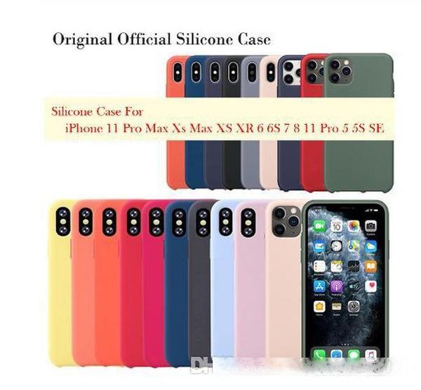 

original official silicone case for apple iphone 11 6 6s 7 8 plus cover logo case for iphone 11 pro max xs max x xr case