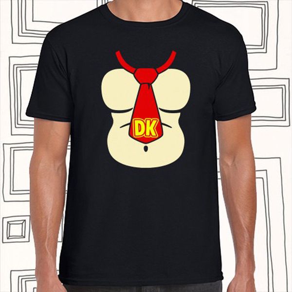 

donkey kong chest logo men's black t - shirt size s m l xl s - 6xl s - 6xl birthday gift tee shirt