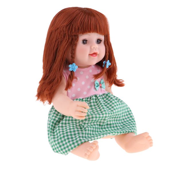 

43cm realistic reborn vinyl baby newborn girl doll with pink dress kids children birthday gift green
