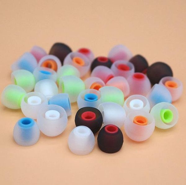 

heap phone accessories 10pcs/5pairs 3.8mm soft silicone in-ear earphone covers earbud tips ear buds eartips dual color ear pads cushion f...