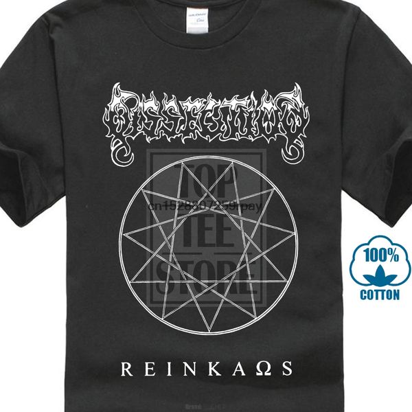 

dissection reinkaos t shirt s m l xl xxl black death metal t shirt official new sleeve men couple fashion