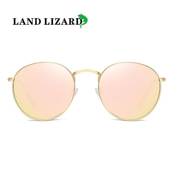

sunglasses fashion colorful polarized trend round frame women land lizard, White;black
