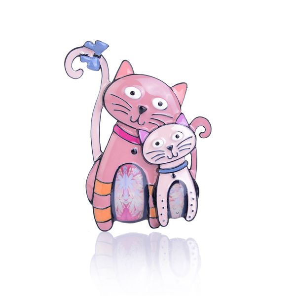 

brooch of cute enamel brooch female pins cat new fashion jewelry zinc alloy girls brooches dress accessories women brooch brand gifts, Gray