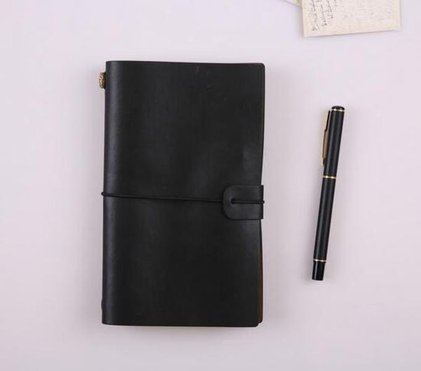 

new leather notebook business stationery 6 colors office notebooks diary journal sketchbook refill paper notebook a diary gift, Purple;pink