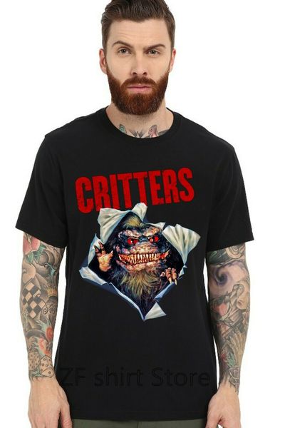 

critters breaking out movie series black tee t-shirt women t-shirt girl tee 100% cotton