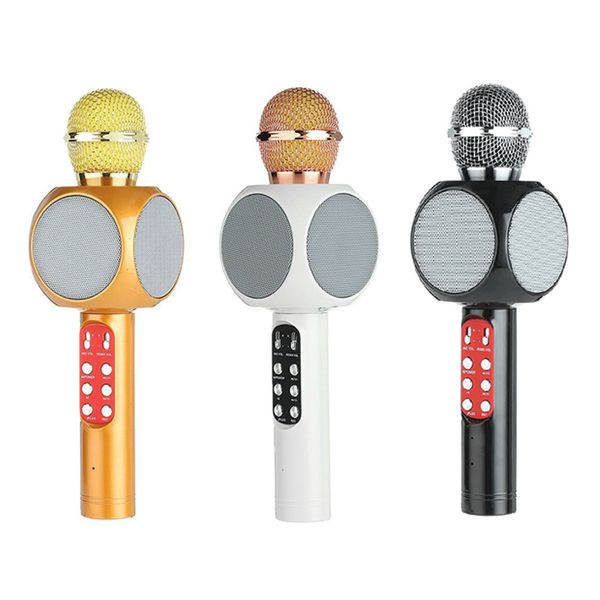

microphones wireless bluetooth ktv speaker mini home mic microphone fashion flash led light handheld for mobile phone music playe