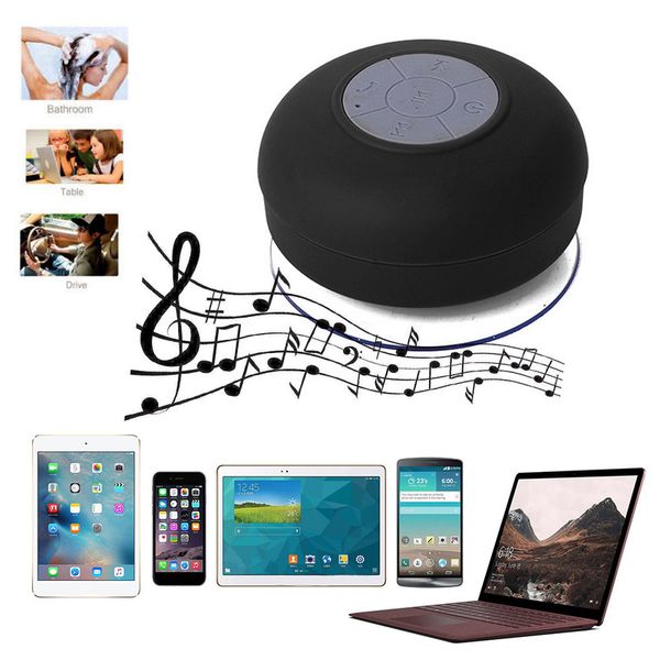 

portable car wireless waterproof bluetooth speaker 6 colors optional dropshipping suction cup design handsstereo mic