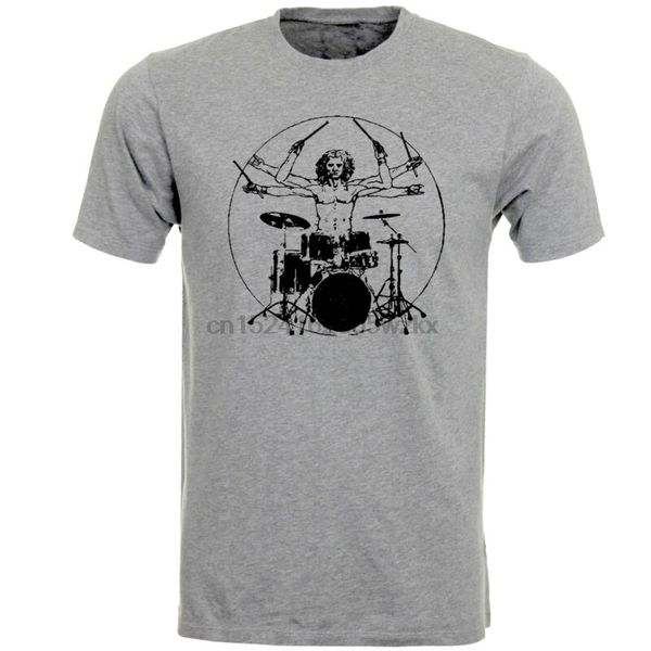 

davinci drummer parody art vitruvian man spoof urban style tshirt tee ac56