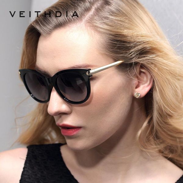 

VEITHDIA Retro TR90 Vintage Sun glasses Polarized Cat Eye Ladies Designer Women Sunglasses Eyewear Accessories Female gafas 7016 Y200415