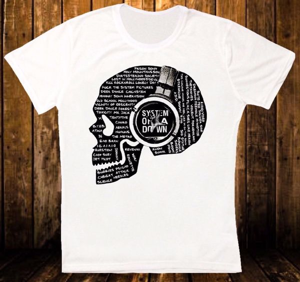 

2019 new brand tees harajuku funny men tee shirts of a down skull metal retro vintage hipster design t shirt
