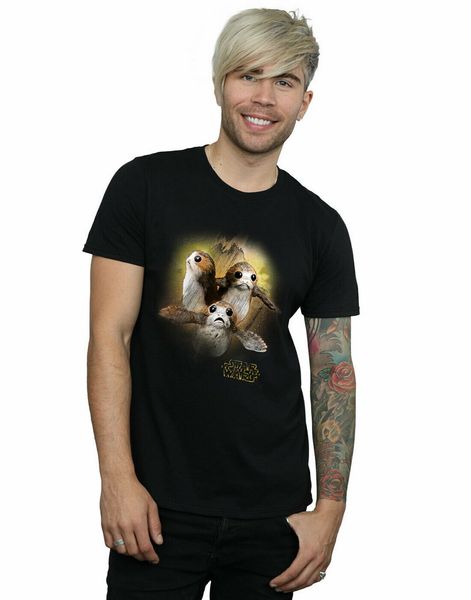 

men's the last jedi porgs brushed t-shirt vintage tee shirt