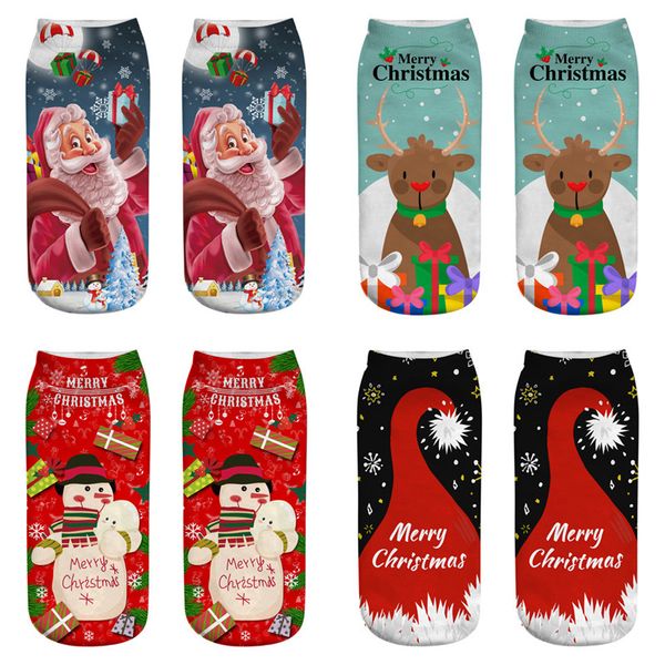 Weihnachtsstrümpfe 3D-Druck Cartoon Lustige Socken Baumwolle Warmer Winter für Party Neujahr Lange Socken Männer Frauen Socke Niedliche Socken Kostenloser Versand