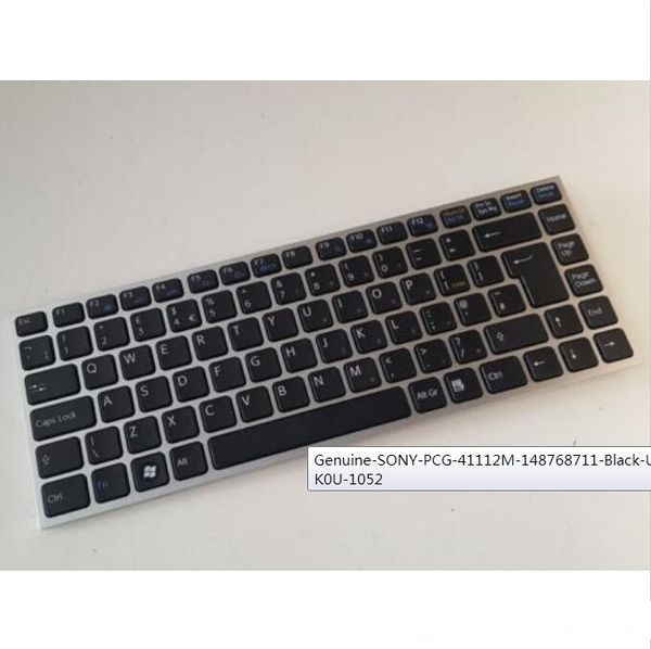 

new notebook keyboard for sony vaio vpc-y vpcy pcg-4112m series uk keyboard black p/n 148768711