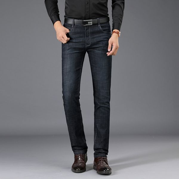 

sulee brand regular mid softener straight mid weight full length black fabric pockets jeans, Blue