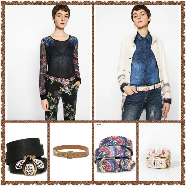 

2020 spanish style exquisite embroidery flower women's belt, Black;brown