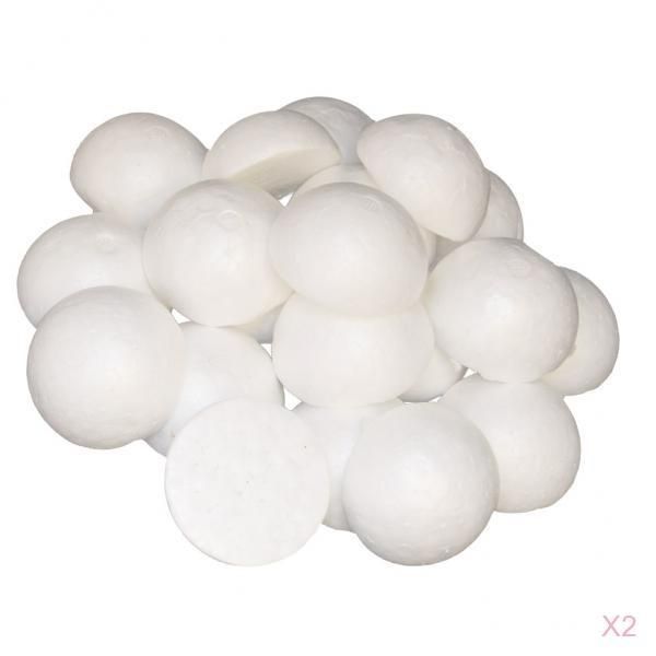 

100 piece half round styrofoam foam ball christmas ornaments for kids diy crafts 60mm