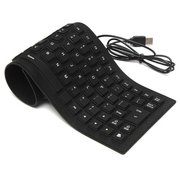 

keyboards novelty design lapnotebook portable flexible silicone keyboard foldable waterproof dustproofb silent keys pc