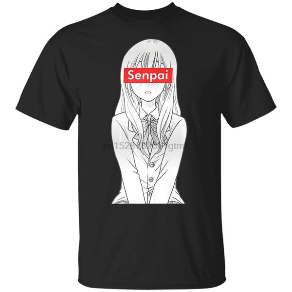 

senpai merch anime manga premium black t-shirt m-xxxl custom print tee shirt