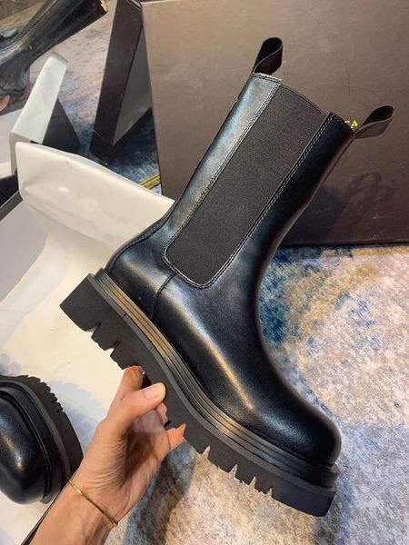 

bottes femme 2020 new winter shoes women's motorcycle boots cow leather british style handsome ankle boots zapatos mujer, Black