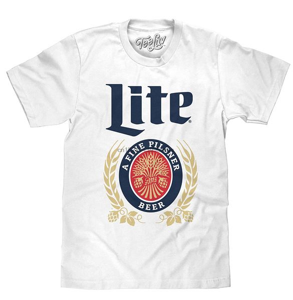 

miller lite t-shirt - vintage miller lite shirt (white)(1