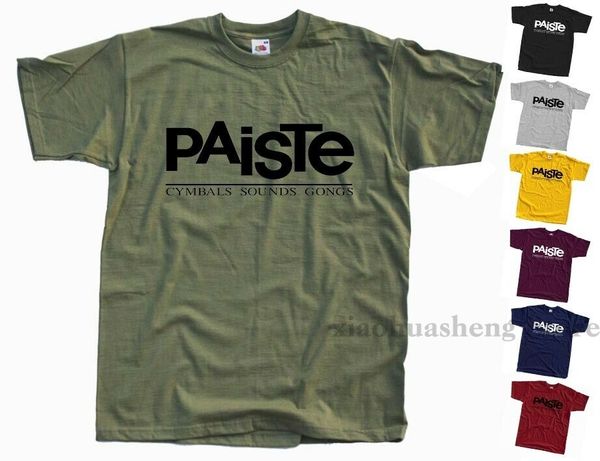 

paiste t shirt cymbals sounds gongs drums black olive military white sizes s-5xl 100% cotton men t shirt women tee