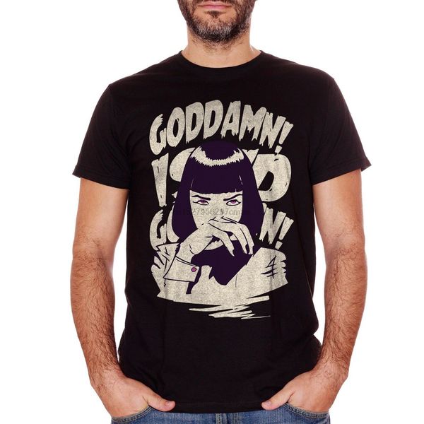 

cuc t-shirt pulp fiction goddamn uma thurman quentin tarantino john travolta