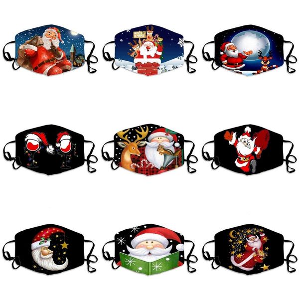 

fashionable dust filtrition mouth masks mascherine printed ice silk anti saliva splashingface mask#152, Black