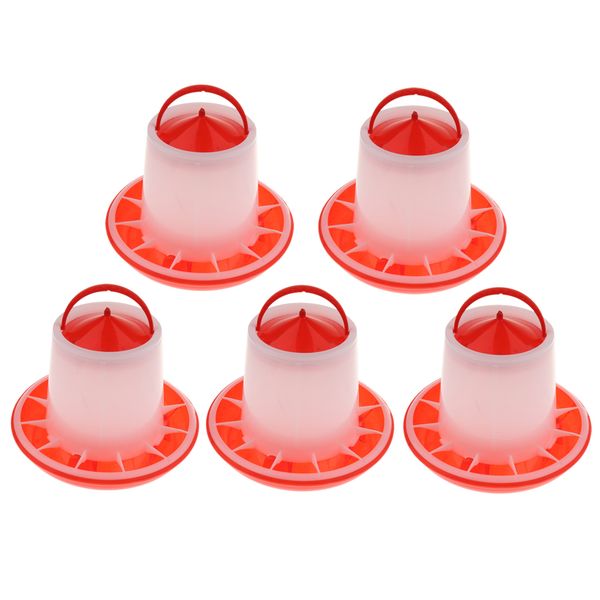 

5x 2kg automatic pp food fodder feeder chicken chick hen poultry feed