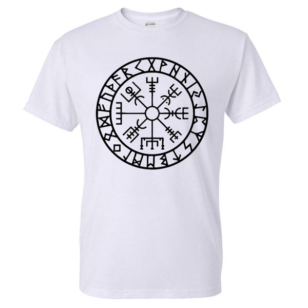 

2020 summer popular solid color vikings compass print pattern mens clothing streetwear sport tshirt casual 100% cotton t shirt