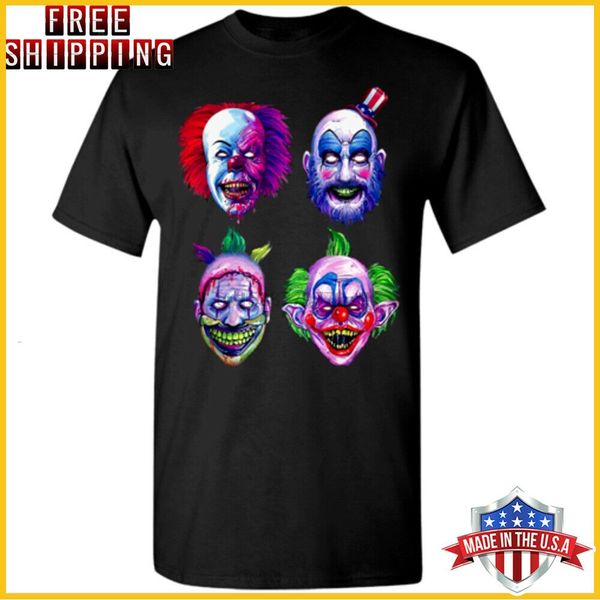 

pennywise it t-shirt joker captain spaulding the terror clowns halloween s-6xl summer short sleeves fashiont