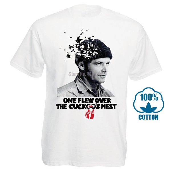 

one flew over the cuckoo s nest v2 poster dtg t shirt white all sizes s 4xl