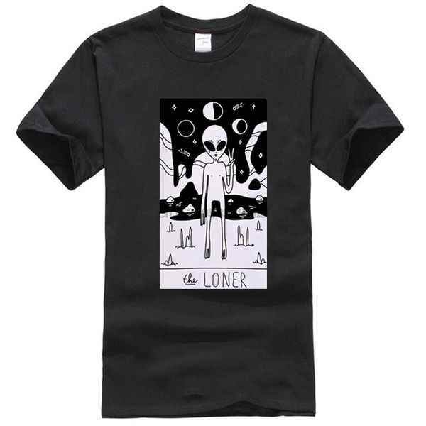 

100% хлопок лето футболка casual для одежды лето o-шея короткая de loner чужеродным ontwerp дизайн мужские футболки