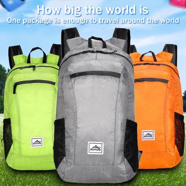 

outdoor bags 20l lightweight portable foldable backpack waterproof folding bag ultralight pack for women men travel hiking