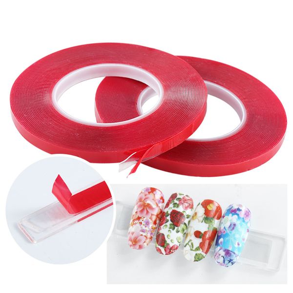 

nail gel rangement tips display stand chart manicure art tools for pretty acrylic transparent double sided tape sticker tool, Red;pink