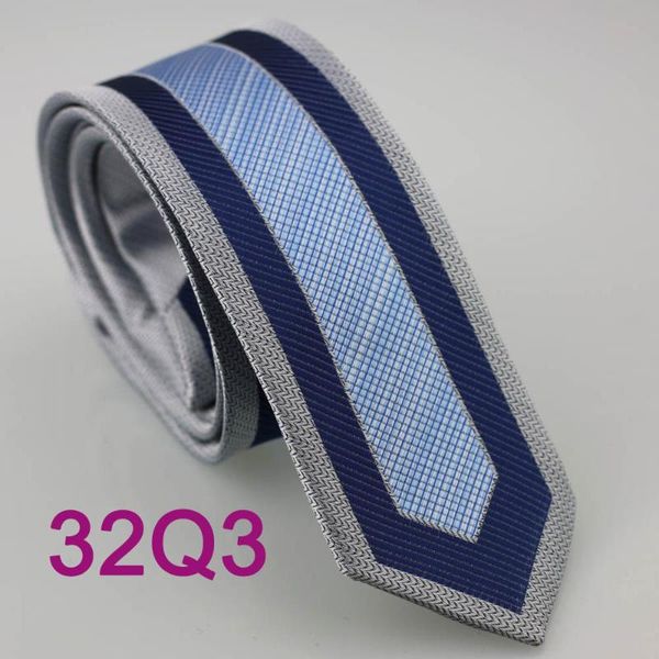 

yibei coachella gray border skinny narrow slim ties navy diagonal stripes cravate for men microfiber sky blue plaids necktie set, Blue;purple