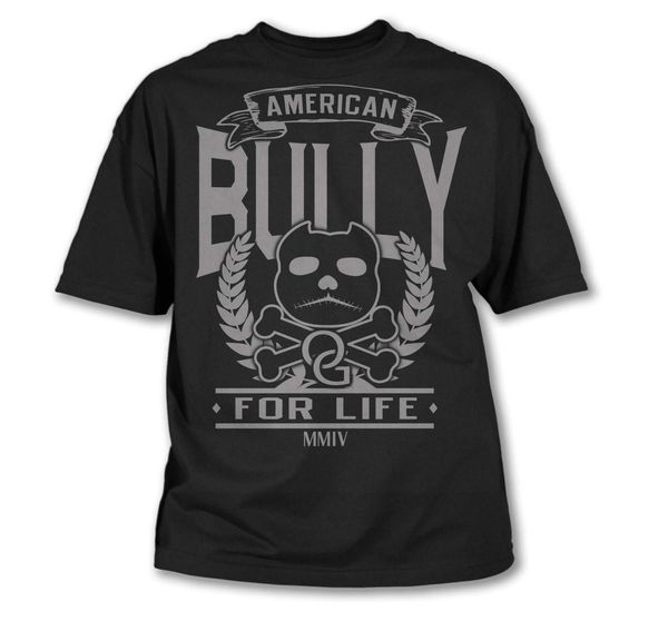 

новые 2019 повседневное письмо печатной bully ог для жизни pitbull рубашки американской bully мужских черного tee sm thru tops тиса