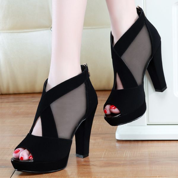 

new bohemian mesh sandal boots woman ladies fashion summer women's shoes, Black