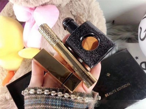 

new arrivals three piece set of lipstick, perfume and mascara perfect gift for girl exquisite packaging gift box